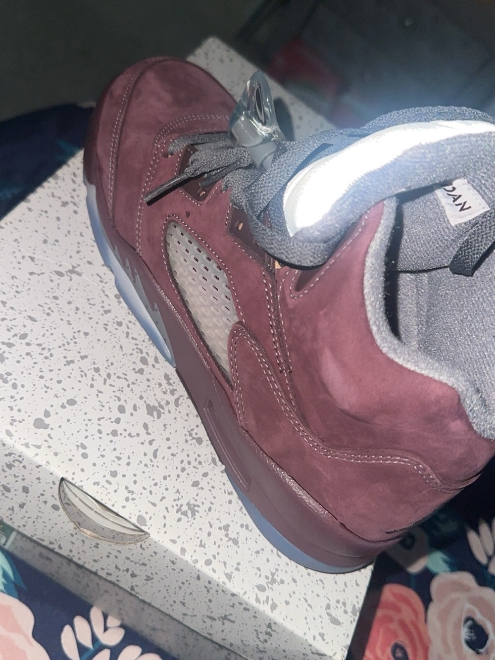Jordan Kids Burgundy Suede Sneakers